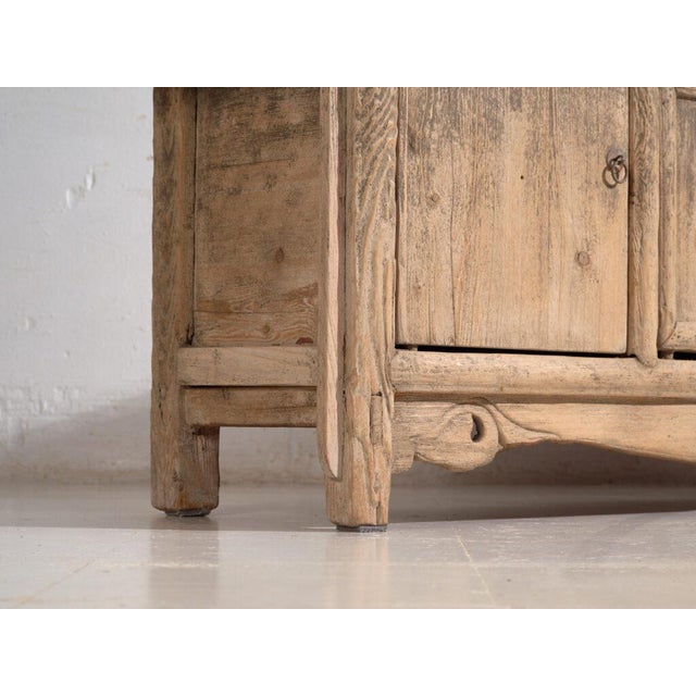 Antique Distressed Elm Sideboard For Sale - Image 3 of 12