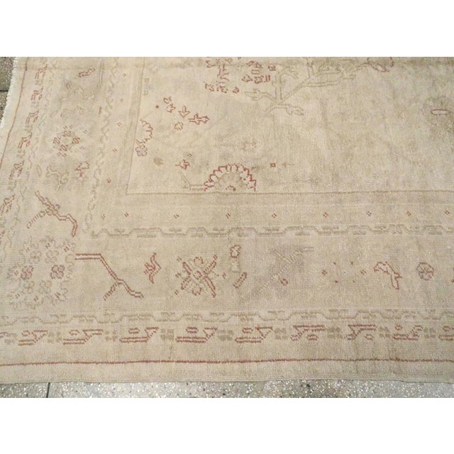 Early 20th Century Galerie Shabab Collection Early 20th Century Turkish Oushak Room Size Carpet For Sale - Image 5 of 7