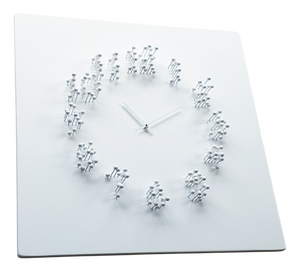 Mocapwhite-White Illusionistic Wall Clock by Jan Paul