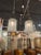 Metal Pair of Italian Modern Pale Green Frosted Glass Lanterns For Sale - Image 7 of 7