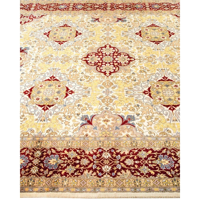 Solo Rugs Mogul, One-of-a-Kind Hand-Knotted Area Rug - Ivory, 6' 1" x 13' 1" For Sale - Image 4 of 8