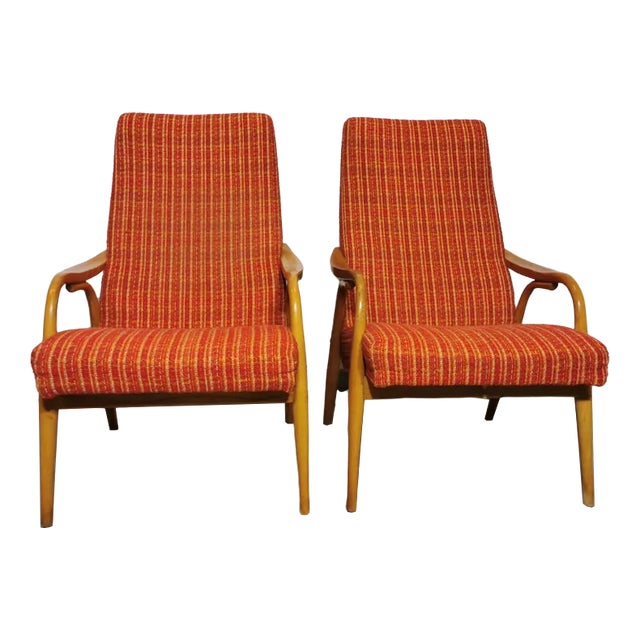 Set of Lounge Chairs by Antonin Suman for Ton For Sale