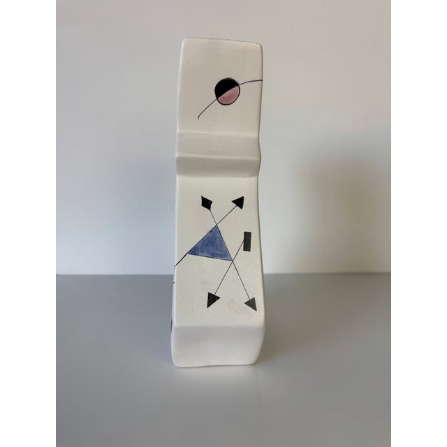 Ceramic Vintage Joan Miró Style Ceramar Spain Hand-Painted Abstract Ceramic Vase/ Sold For Sale - Image 7 of 12