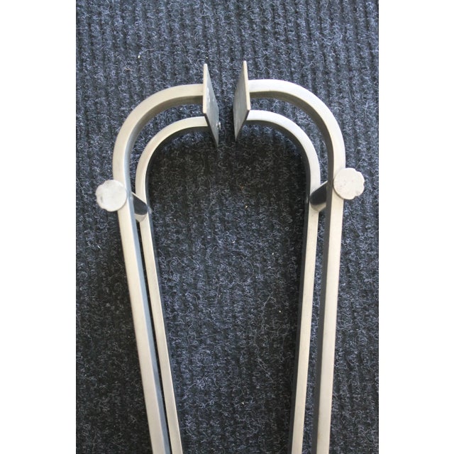 1980s Steel Door Handles - a Pair For Sale - Image 5 of 7
