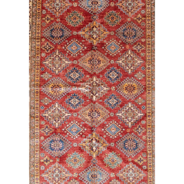 Asian Pak Kazak Rug 5'7'' X 8'2'' For Sale - Image 3 of 11