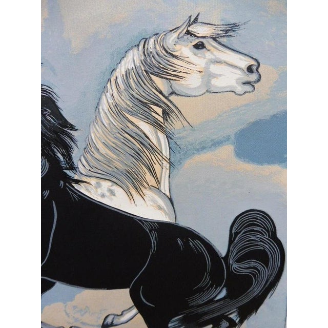 Virgil, Study of Stallions, 1970s, Watercolor & Ink, Framed For Sale - Image 11 of 14