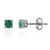 Not Yet Made - Made To Order Minimalist 0.52 CTW Round Emerald Solitaire Studs in 925 Sterling Silver 2 Pieces For Sale - Image 5 of 12