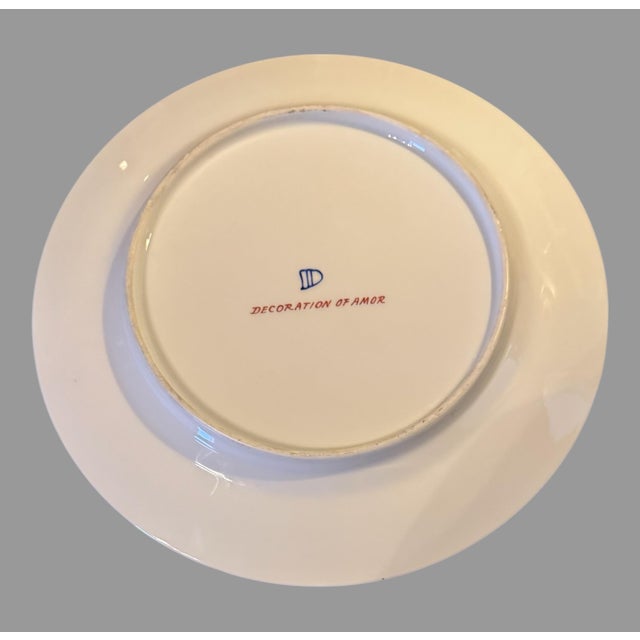 Antique Victorian Royal Vienna Porcelain Gilt Decorated Scenic 10.75" Plate Amor For Sale - Image 6 of 6
