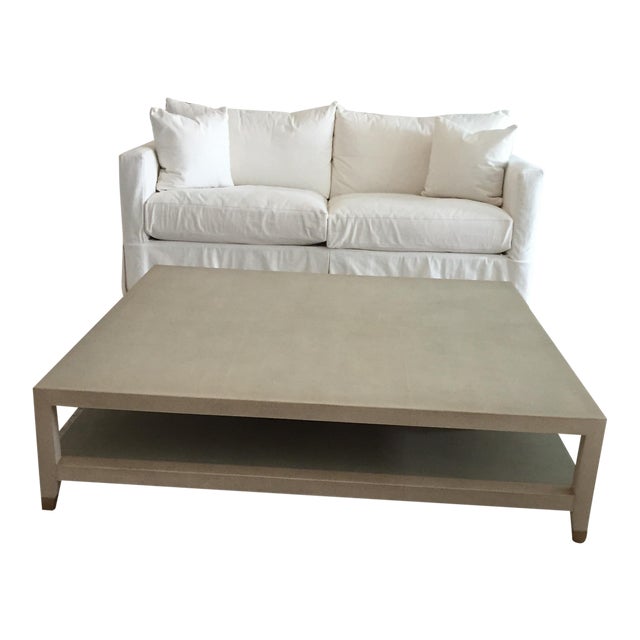 Restoration Hardware Shagreen Square Coffee Table Chairish