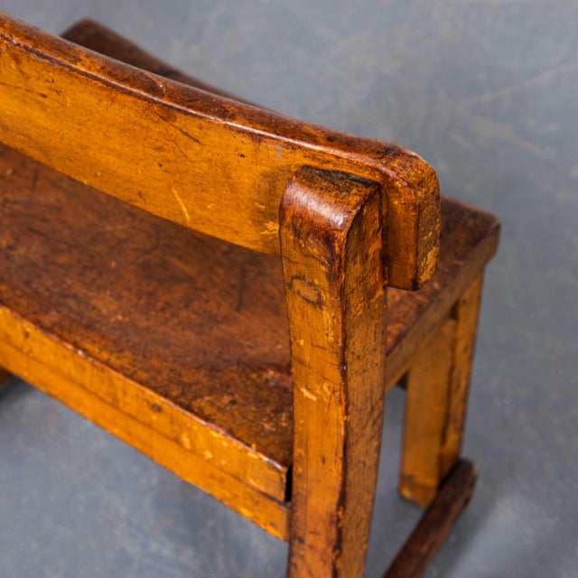 1920s English Children's Stacking School Chairs, 1920s, Set of 6 For Sale - Image 5 of 11