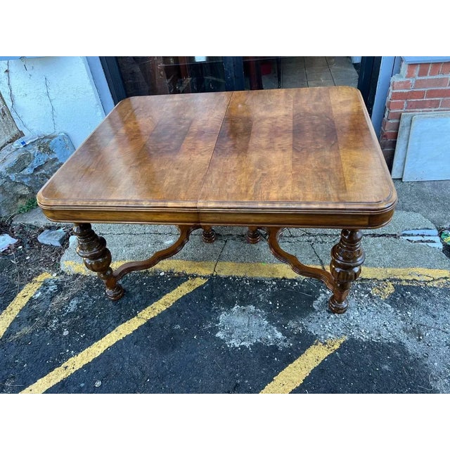 Antique Hand Carved Oak Jacobean Dining Table, Circa 1910s Chairish