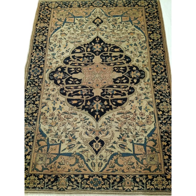 A Persian Farahan area rug from the 3rd quarter of the 1800s. Beauty, sophisticated design, and palate of natural dyes...