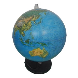 Plastic Luminous Globe, 1980s For Sale