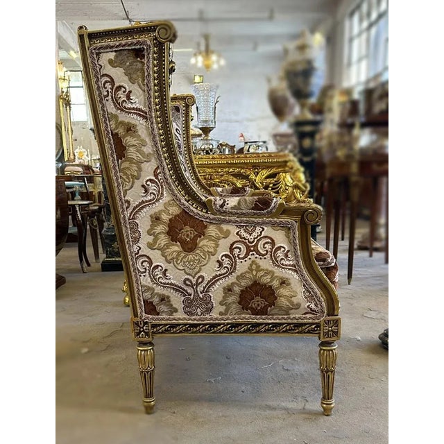 French French Louis XV Style Tufted Sofa For Sale - Image 3 of 4