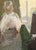 1961 Mid-Century Modern 'The Window Seat' Vintage Original Swedish Expressive Figurative Portrait Oil Painting, Framed For Sale - Image 9 of 12