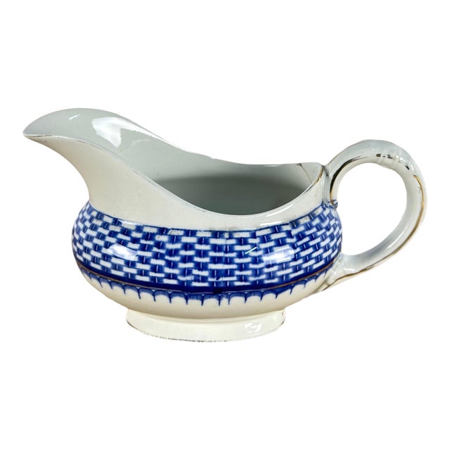 Antique English Royal Cauldon Transferware Gravy Boat For Sale
