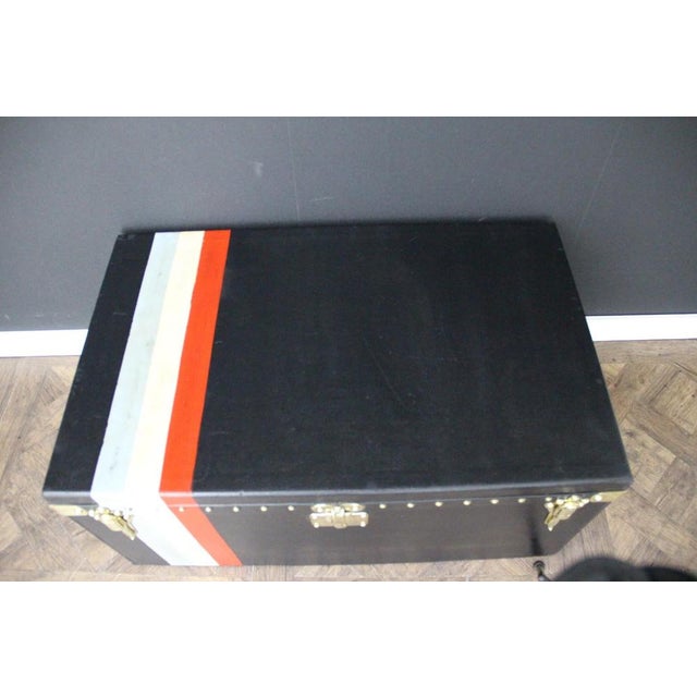 Car Trunk in Black Canvas from Louis Vuitton, 1920s For Sale - Image 11 of 18