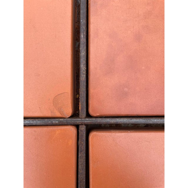 Metal Vintage Garden Outdoor Tile Dining Table For Sale - Image 7 of 12