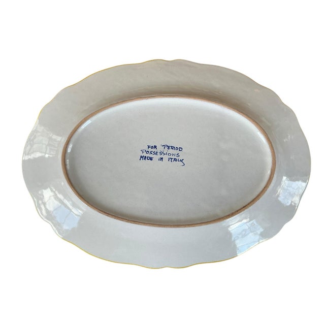 White Set of 3 Italian Platters in Olive, Lemon and Fruit Patterns, 1990s For Sale - Image 8 of 12