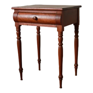 19th Century Primitive Pine One Drawer Side End Table