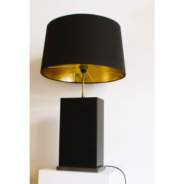 Black Lacquered Table Lamp from Roger Vanhevel, 1970s For Sale - Image 4 of 14