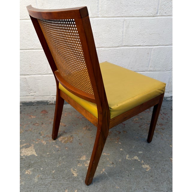 Mid 20th Century Set of Six Mid-Century Walnut and Cane Dining Chairs by Glenn of California For Sale - Image 5 of 18