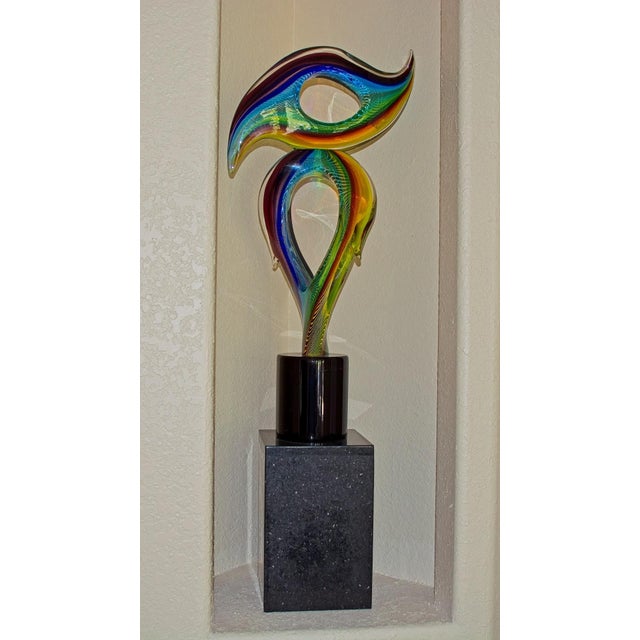 Price reduced by $4,000 to the low price of $10,850!! This beautiful sculpture titled "Double Flame" was created by the...