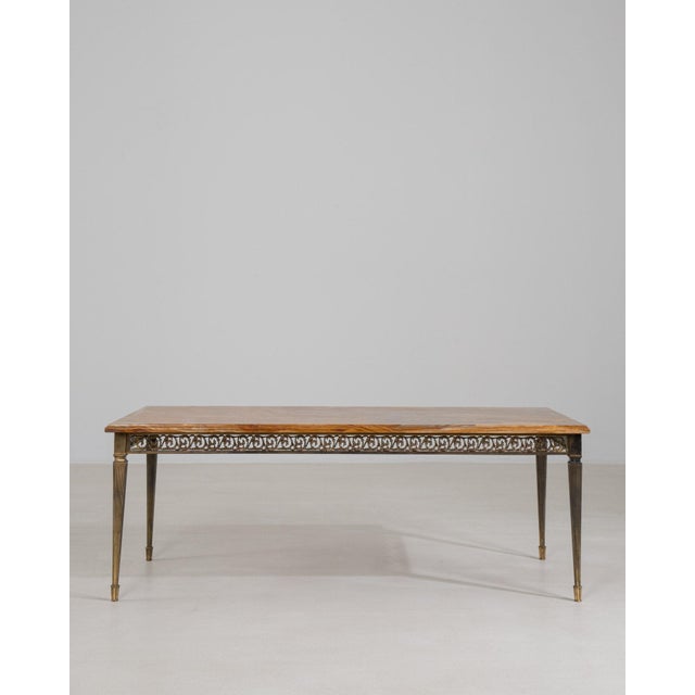 19th Century France Louis XVI Brown Wood Coffee Table For Sale - Image 11 of 11