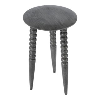 Dalton Wood Accent Table, Charcoal For Sale