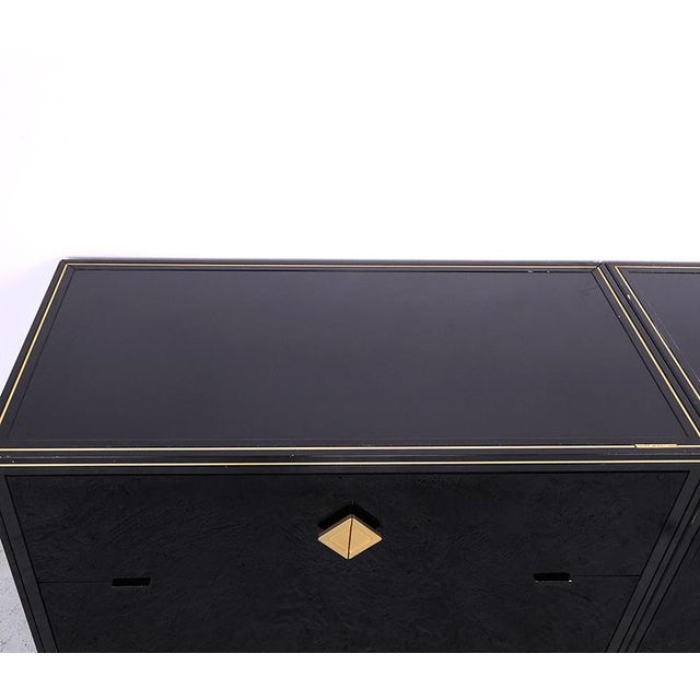 Black Lacquered Cabinets by Pierre Vandel, 1970s, Set of 2 For Sale - Image 15 of 18