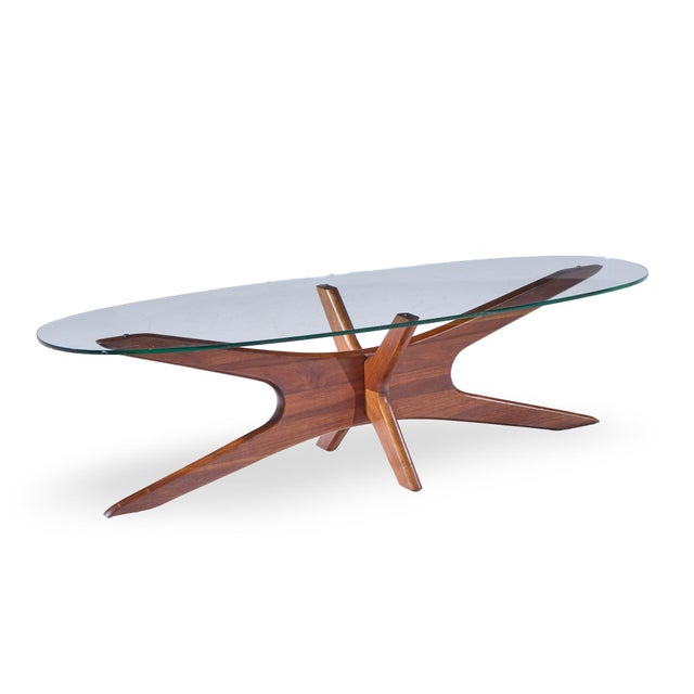 Craft Associates Adrian Pearsall for Craft Associates Mid Century Walnut Jacks Coffee Table For Sale - Image 4 of 7