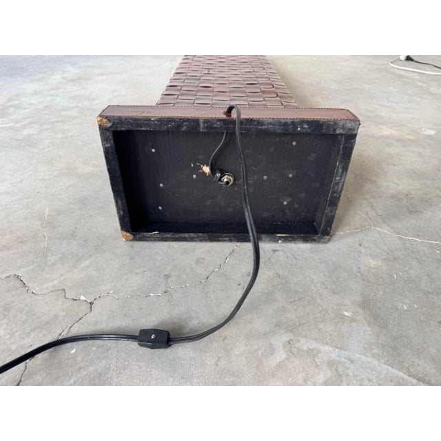 1980’s Vintage Woven Leather Floor Lamp Attributed to Paul Dupré-Lafon for Hermès For Sale - Image 12 of 12