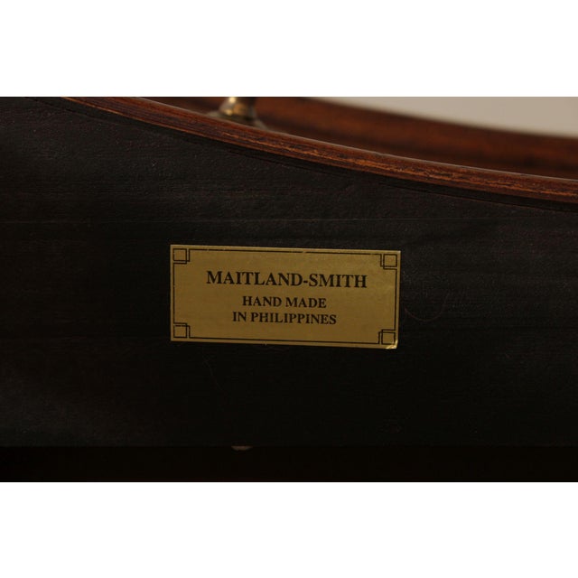 Maitland Smith Sheraton Style Single Drawer Inlaid Side Table For Sale - Image 18 of 18