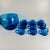 Cobalt Blue Bubbled Glass Punch Set in the style of Biot, 1970, Set of 10 For Sale - Image 14 of 14
