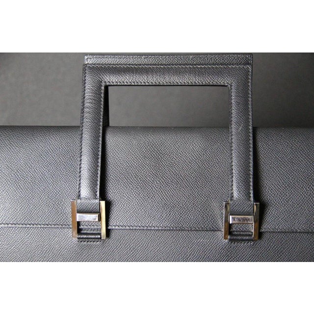 Document Holder in Black Epsom and Palladium Leather from Hermès, 2000s For Sale - Image 15 of 16