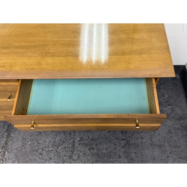Brown Heywood Wakefield Cadence Dresser + Mirror, Vintage For Sale - Image 8 of 12