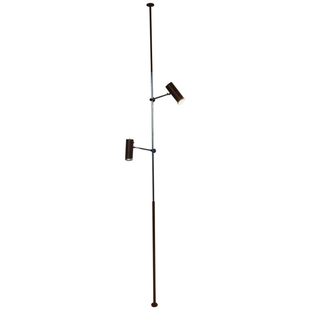 Brown Mid-Century Floor to Ceiling Lamp by Josef Hurka for Napako, 1960s For Sale - Image 8 of 8