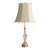Vintage Tall Neoclassical Brass & Hand-Cut Lead Crystal Column Table Lamp For Sale