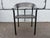 1980s Attributed Artelano Black Leather Arm Side Chair, Italy 1980s For Sale - Image 5 of 14