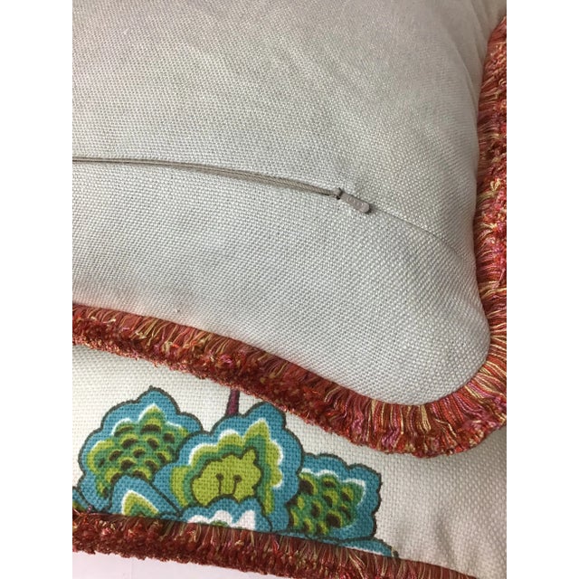 2020s Boho Chic Pillows Printed in Multicolor Botanical - a Pair For Sale - Image 5 of 7