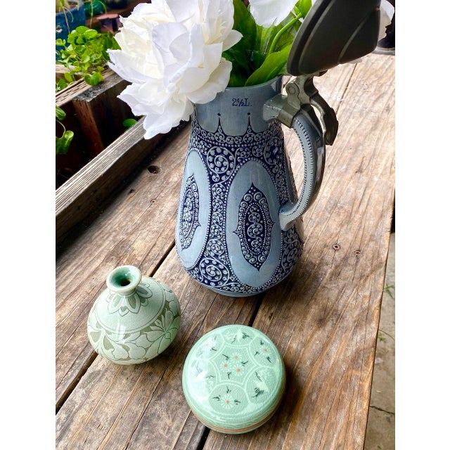 Wick-Werke German Jugendstil Salt-Glazed Stoneware 2½-Liter Lidded Pitcher, C. 1920s For Sale - Image 17 of 18