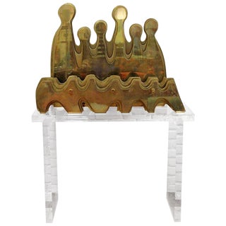 1970s Vintage Arthur Schneider Bronze Floor Sculpture For Sale