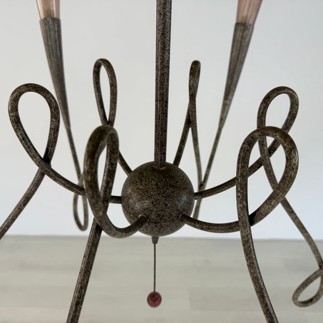 1980s Sergio Terzani Murano Chandelier For Sale - Image 9 of 12