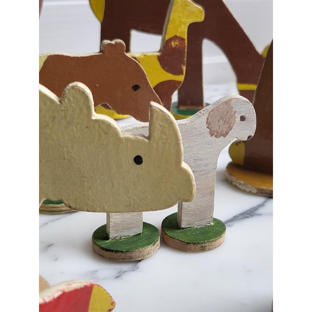 Vintage Wooden Folk Art Animals, 1950s, Set of 20 For Sale - Image 6 of 16