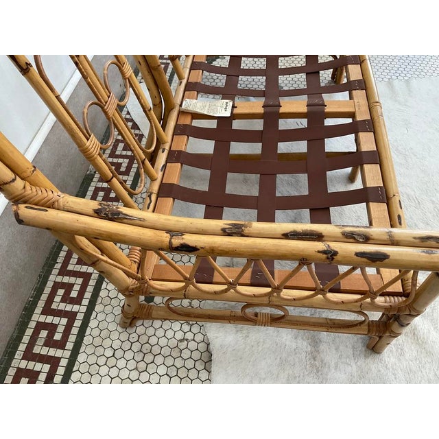 1970s Mid-Century Modern Broyhill Boho Rattan & Bamboo 2-Seater Sofa For Sale - Image 14 of 18