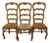 Hand-Painted Rush Seat Ladderback Chairs — Set of 3 (48" H) For Sale