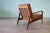 1980s Vintage Plaid Lounge Chair Slat Wood Back For Sale - Image 5 of 9