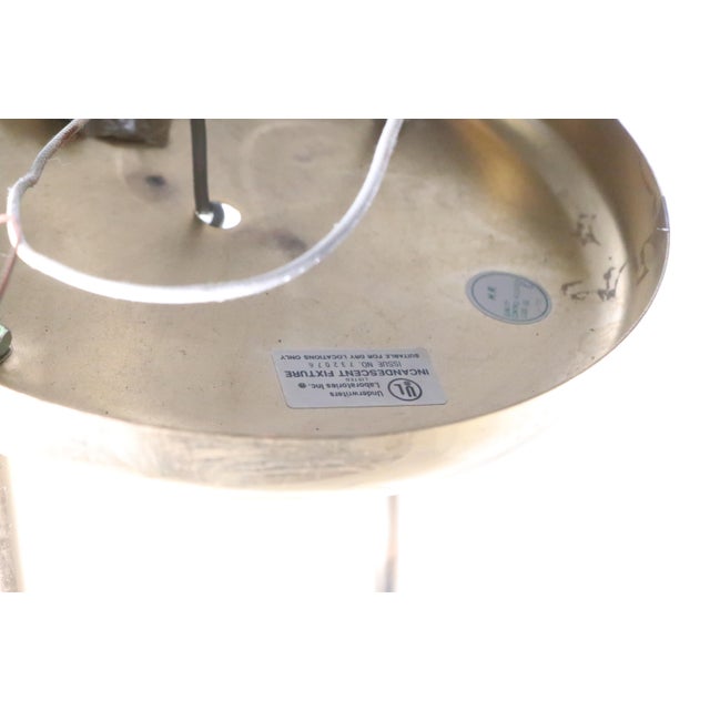 1980s Art Deco Revival Hollywood Regency Style Saucer Halogen Chandelier For Sale - Image 13 of 16