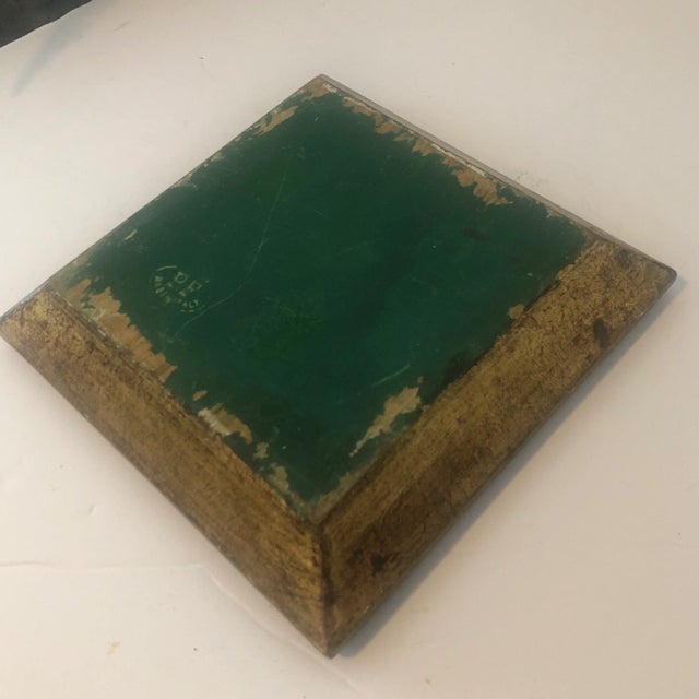 1940s Red and Gold Florentine Dresser Tray For Sale In Houston - Image 6 of 9