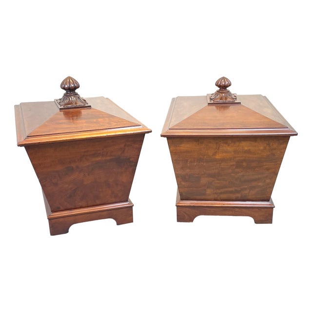 Wood Antique Regency Mahogany Cellarettes, 1820, Set of 2 For Sale - Image 7 of 18